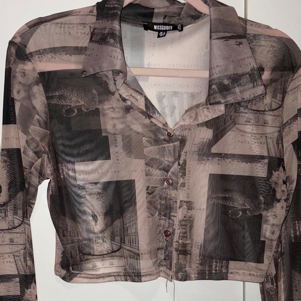 Sheer Button-Up - Picture 2 of 4